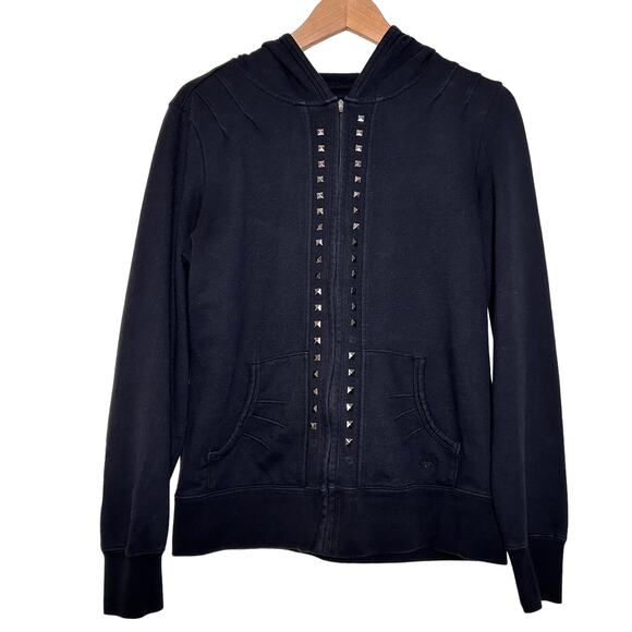 Ariat Black Full Zip Hoodie Sweatshirt Base Layer Women's Large - Picture 1 of 13